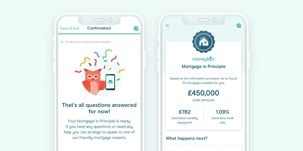 Moneybox mortgages final screens